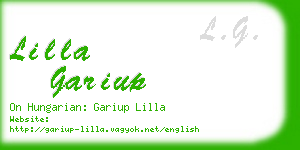 lilla gariup business card
